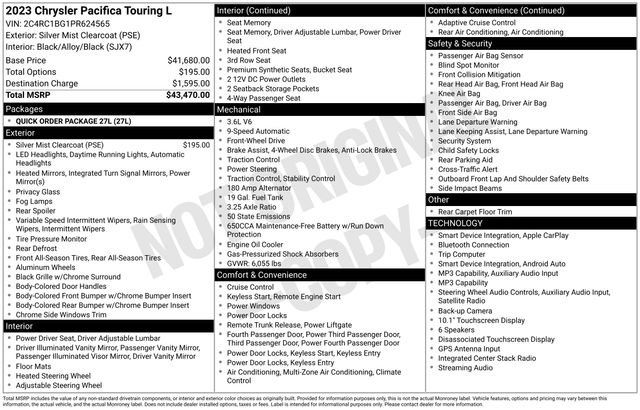Used 2023 Chrysler Pacifica Touring-L FWD image 5