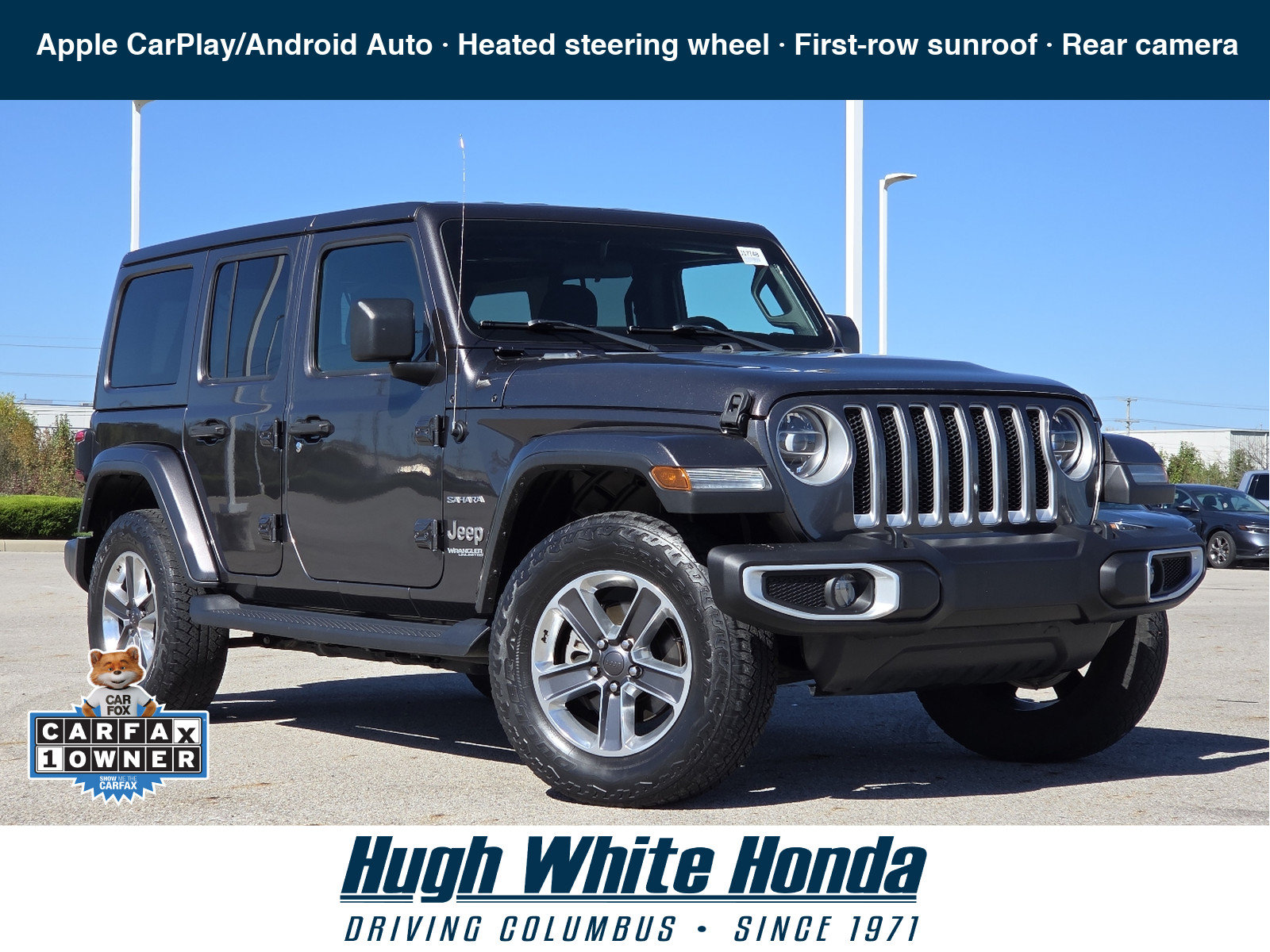 Used 2020 Jeep Wrangler Unlimited Sahara w/ LED Lighting Group AWD/4WD image 1