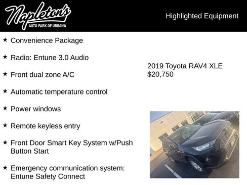 Used 2019 Toyota RAV4 XLE w/ Convenience Package AWD/4WD image 2