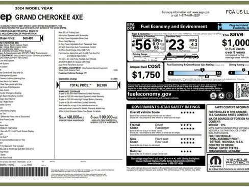 Certified 2024 Jeep Grand Cherokee Limited 4xe AWD/4WD image 4