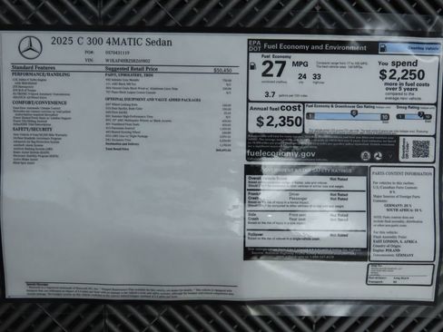 New 2025 Mercedes-Benz C 300 4MATIC Sedan image 9