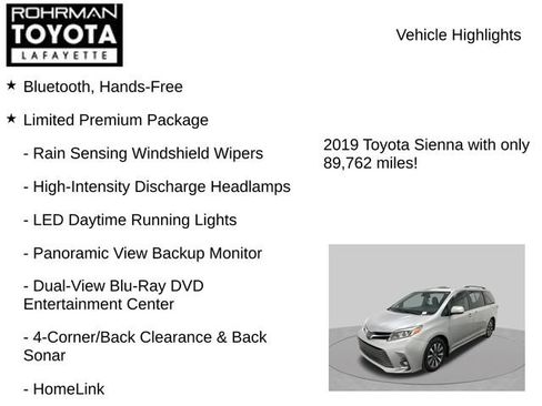 Used 2019 Toyota Sienna Limited Premium AWD/4WD image 7