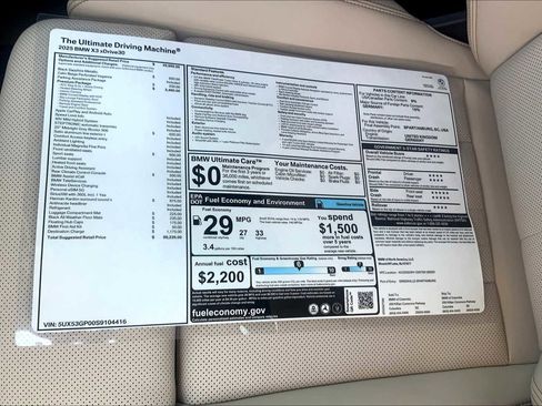 Used 2025 BMW X3 xDrive30i w/ Premium Package image 19