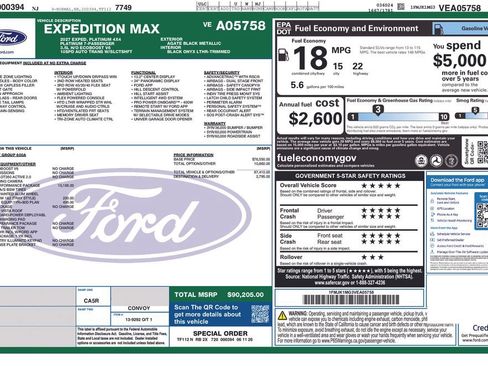 New 2027 Ford Expedition Max Platinum w/ Stealth Performance Package AWD/4WD image 10