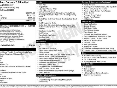 Used 2016 Subaru Outback 2.5i Limited image 26