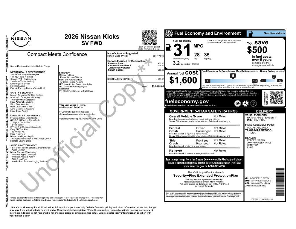 Used 2026 Nissan Kicks SV FWD image 5