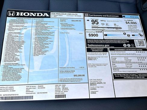 New 2026 Honda Prologue Elite image 22