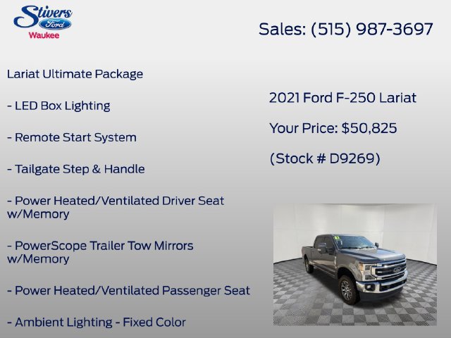 Used 2021 Ford F250 Lariat w/ Lariat Ultimate Package AWD/4WD image 16