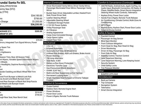 Used 2023 Hyundai Santa Fe SEL w/ Cargo Package image 35