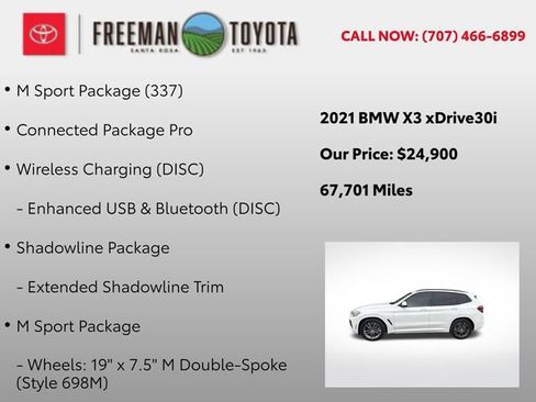 Used 2021 BMW X3 xDrive30i w/ Executive Package AWD/4WD image 5