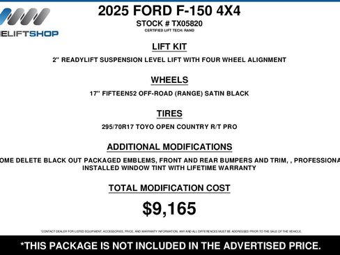 Used 2025 Ford F150 XL w/ Equipment Group 103A High image 2