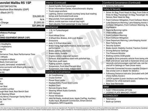 Used 2024 Chevrolet Malibu RS FWD image 28