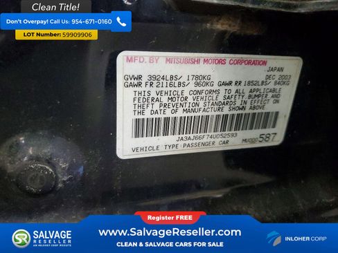Used 2004 Mitsubishi Lancer Ralliart FWD image 16