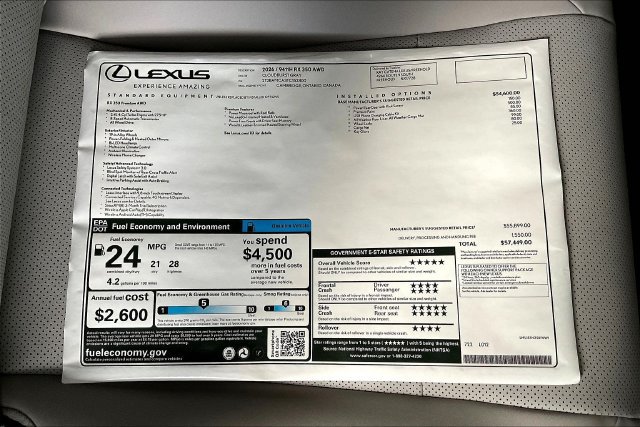 New 2026 Lexus RX 350 Premium w/ Accessory Package (2T) AWD/4WD image 14