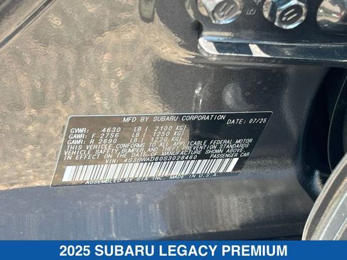 Certified 2025 Subaru Legacy Premium image 34