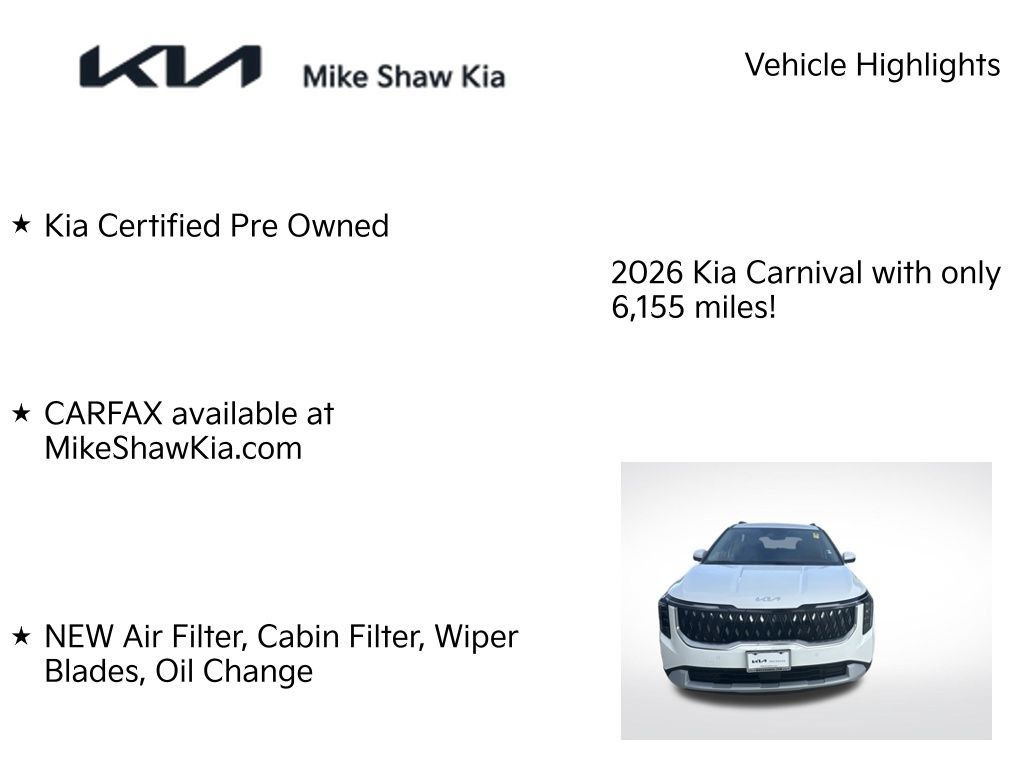Certified 2026 Kia Carnival EX FWD image 7