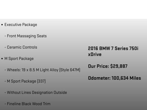 Used 2016 BMW 750i xDrive AWD/4WD image 12