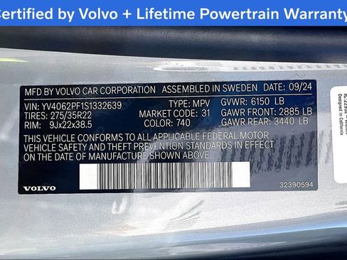 Certified 2025 Volvo XC90 B6 Ultra w/ Protection Package image 45