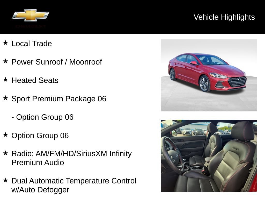 Used 2017 Hyundai Elantra Sport w/ Sport Premium Package 06 FWD image 18