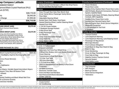 Used 2025 Jeep Compass Latitude w/ Sun & Sound Group AWD/4WD image 2