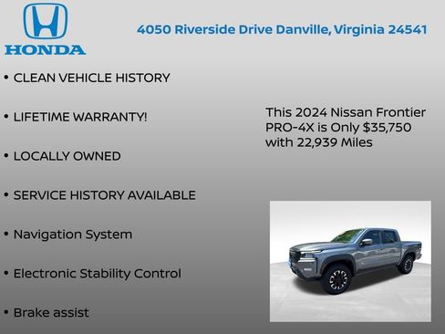 Used 2024 Nissan Frontier PRO-4X AWD/4WD image 7