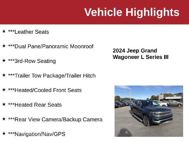 Used 2024 Jeep Grand Wagoneer L Series III AWD/4WD image 10