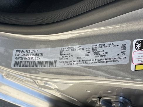 Used 2022 RAM 1500 Limited w/ Body Color Bumper Group AWD/4WD image 33