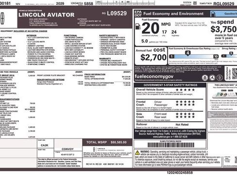 Used 2024 Lincoln Aviator Reserve w/ Equipment Group 201A AWD/4WD image 4