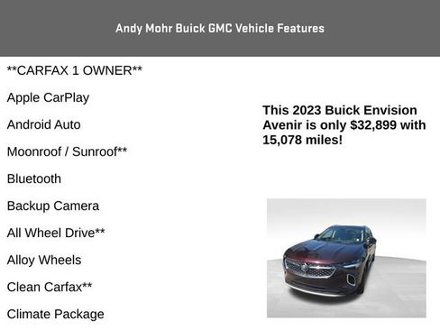 Used 2023 Buick Envision Avenir AWD/4WD image 4