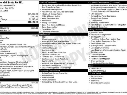 Used 2022 Hyundai Santa Fe SEL w/ Cargo Package image 15