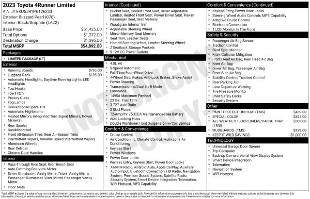 Certified 2023 Toyota 4Runner Limited AWD/4WD image 44