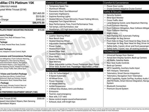 Used 2016 Cadillac CT6 Platinum AWD/4WD image 6