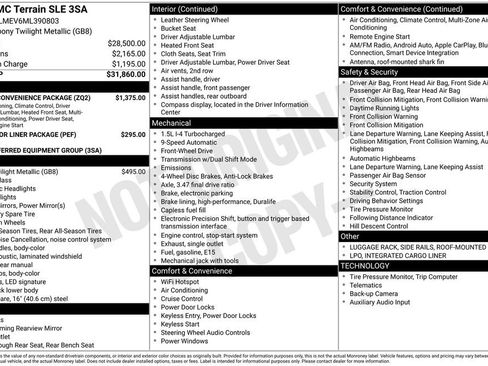 Used 2021 GMC Terrain SLE w/ Driver Convenience Package image 36