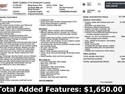 Used 2020 Cadillac CT4 Premium Luxury image 3