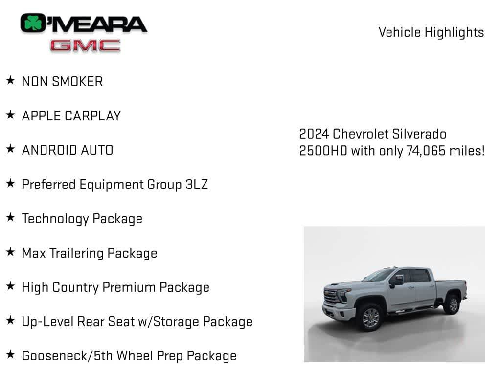 Used 2024 Chevrolet Silverado 2500 High Country w/ High Country Premium Package AWD/4WD image 8