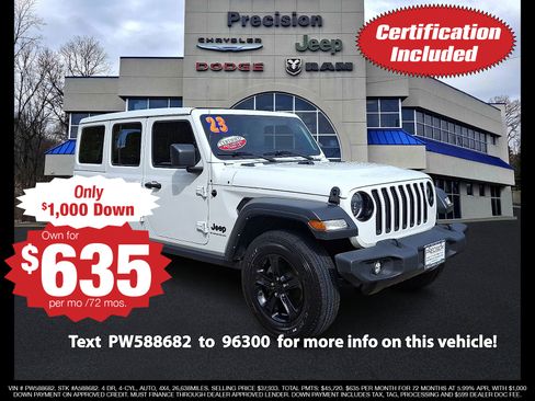 Used 2023 Jeep Wrangler Unlimited Sport AWD/4WD image 1