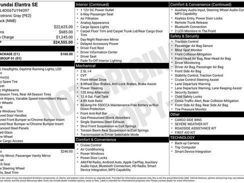 Certified 2026 Hyundai Elantra SE w/ Cargo Package FWD image 2