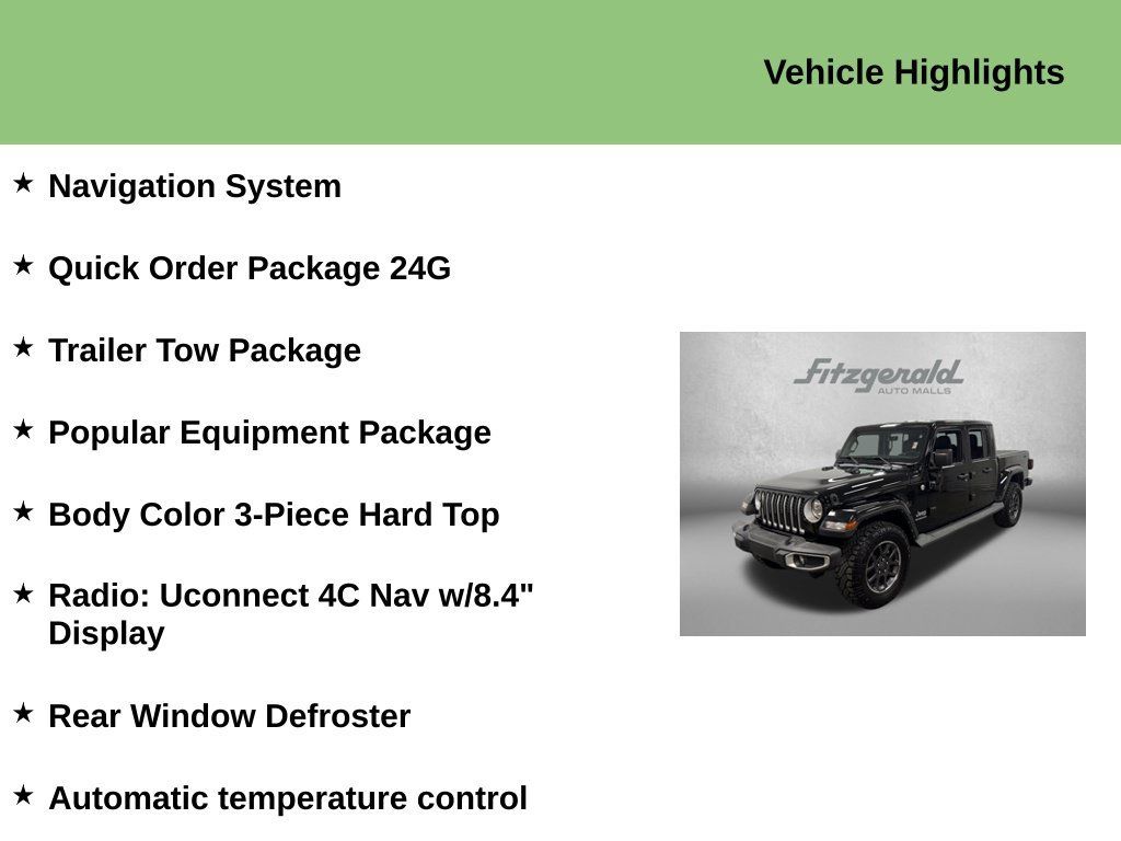 Used 2022 Jeep Gladiator Overland w/ Popular Equipment Package AWD/4WD image 9