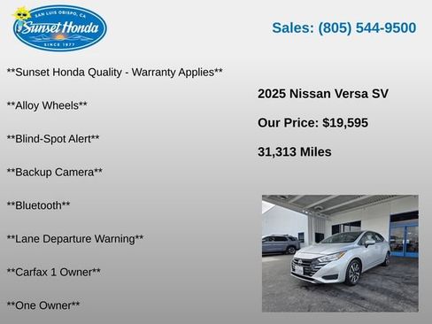 Used 2025 Nissan Versa SV FWD image 5