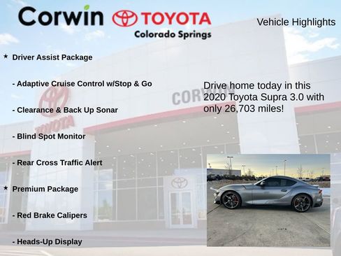 Used 2020 Toyota Supra Premium w/ Driver Assist Package image 6