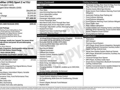 Certified 2024 Cadillac Lyriq Sport w/ LPO, Floor Liner Package AWD/4WD image 15