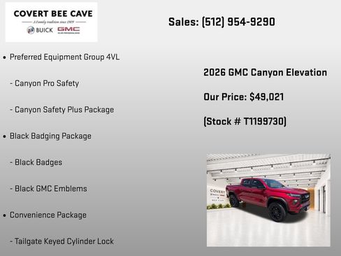 New 2026 GMC Canyon Elevation w/ Convenience Package AWD/4WD image 7