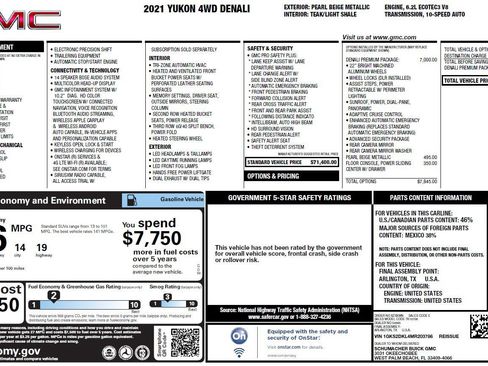 Used 2021 GMC Yukon Denali w/ Denali Premium Package image 7