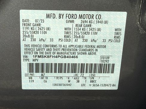 Used 2023 Ford Explorer Limited w/ Equipment Group 301A image 44
