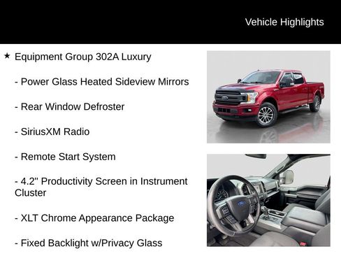 Used 2019 Ford F150 XLT w/ Equipment Group 302A Luxury AWD/4WD image 6