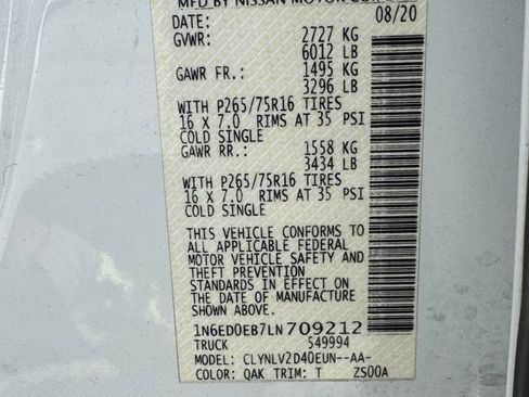 Used 2020 Nissan Frontier PRO-4X w/ Pro-4x Utility Package AWD/4WD image 31