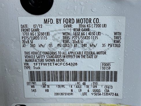 Used 2012 Ford F150 Lariat w/ Lariat Chrome Pkg image 33