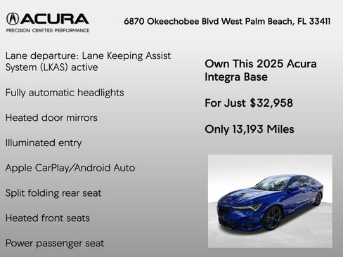 Certified 2025 Acura Integra A-Spec FWD image 14