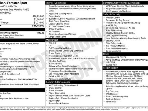 Used 2020 Subaru Forester Sport w/ Popular Package #2 image 30