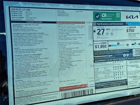 New 2026 Kia K5 GT image 4